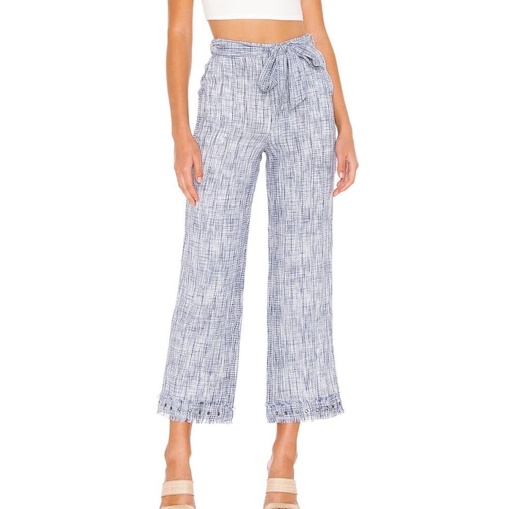 TULAROSE Avianna Pant in Deep Blue linen pants❣️